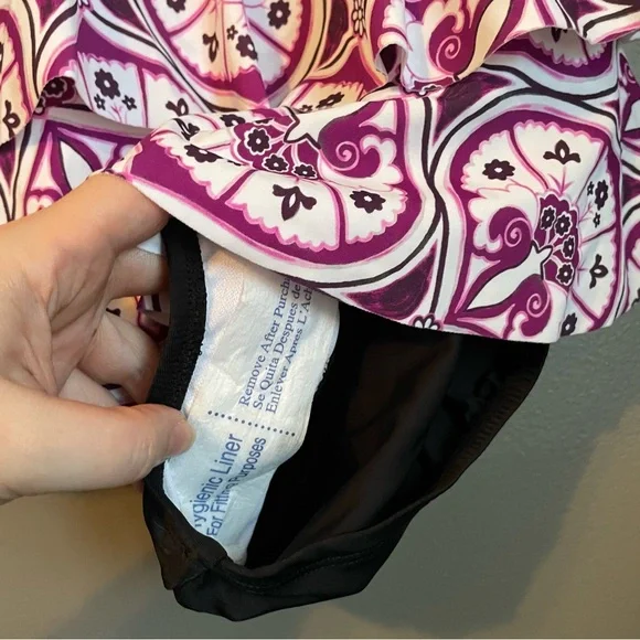 NWT Swim Solutions Sz 12 Women’s Purple Seashell One-Piece Swimsuit Ret $102! - Picture 6 of 14